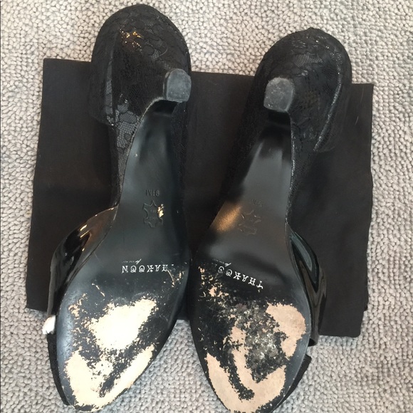 Thakoon x Nine West patent leather & lace pump peep toe heel 9.5M or 9M - Picture 8 of 12